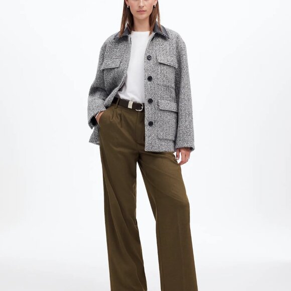 NWT The Harlow Wide-Leg Trouser in Brushed Twill - Picture 2 of 8